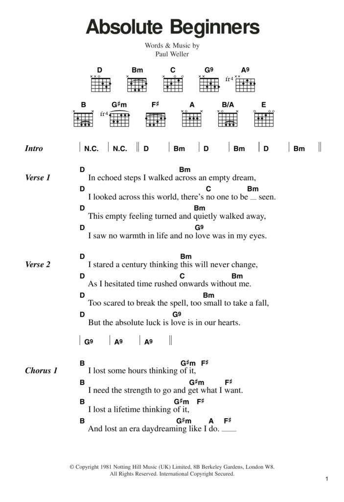 guitar chords and lyrics